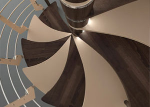 scala a chiocciola rintal modello trio legno